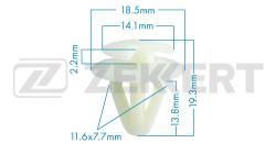 Клипса крепёжная Mazda Toyota (миним. кол-во заказа 10 шт) be-2680