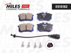 E510182 Колодки тормозные SKODA FABIA 99-08/VW POLO 01- задние с датч. Ceramic