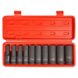 Набор головок ударных 1/2"DR L=78мм, 10пр. (10-24мм) пласт.кейс (ATAS048)