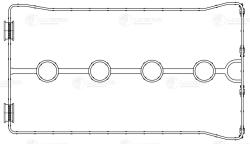 Прокладка клапанной крышки для а/м Chevrolet Cruze (09-)/Lacetti (04-) 1.6i [F16D3] (LES 20502)