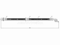 Шланг тормозной задний (Таиланд) TOYOTA CALDINA/CAMRY/CARINA/CORONA/HARRIER/SCEPTER/WINDOM RH