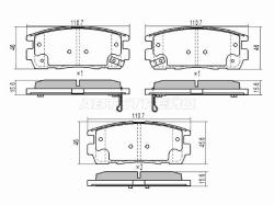 Колодки тормозные (Сзади) Chevrolet Captiva 06-15 / Opel Antara 06-15 / Hyundai Terracan 01-07