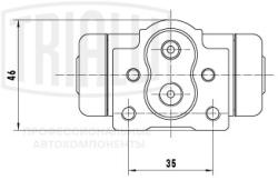 Цилиндр торм. для а/м Mitsubishi L200 (06-)/(15-)/Fiat Fullback (16-) зад. прав. d=22.2мм (CF 2238)