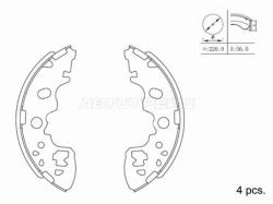 Колодки тормозные барабанные Mitsubishi Delica 97-07 / Mazda Bongo 99-