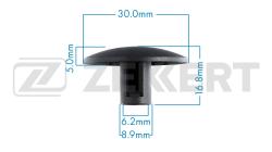 Клипса крепёжная Renault (миним. кол-во заказа 10 шт) be-2091