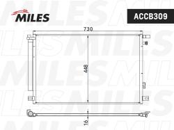 Радиатор кондиционера TOYOTA CAMRY (V70) / TOYOTA RAV4 (A52 / A54) accb309