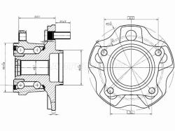 Ступичный узел задн. LEXUS RX 270/350/450h 08- 4WD/ TOYOTA HIGHLANDER 14-