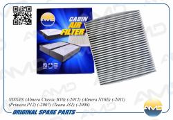 Фильтр салона угольн. NISSAN Almera Classiс B10 -2012 Almera N16E -2011 Primera AMD.JFC83C