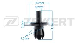 Клипса крепёжная Citroen General Motors Peugeot VAG (миним. кол-во заказа 10 шт) be-2695