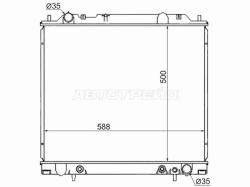 Радиатор Mitsubishi Delica 94-07 / Pajero Sport 96-08 / Challenger 96-99 / L400 94-06