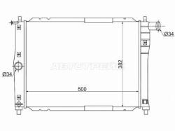 Радиатор Chevrolet Lanos 05-09 / Daewoo Lanos 97-08 / Nubira 97-99 / ЗАЗ Ланос 08-16 / Сенс 07-13 /
