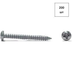 Саморез 4.8х60 полусф.г. DIN 7981 оц. 200шт FORTLUFT sts021027