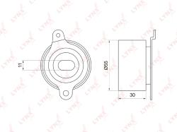 Ролик натяжной / грм HONDA CIVIC 1.6 91-01 / CR-V I 2.0 95-02 pb-1017