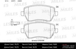 Колодки тормозные SUZUKI SWIFT 05-/OPEL AGILA/NISSAN MICRA 10- пер.SemiMetallic E100498