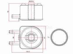 Радиатор масляный CITROEN BERLINGO 96-/JUMPER 94-/RELAY 02-/FIAT DUCATO 94-/PEUGEOT 307 00-/BOXER 94