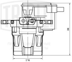 Суппорт торм. для а/м Hyundai i40 (11-)/Kia Optima (11-) зад. прав. d=38мм (а/м с EPB) (CF 204302)