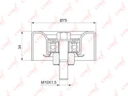 Ролик ремня приводного NISSAN/INFINITI VQ35HR PB-7046