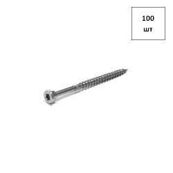 Саморез для дер. констр. 5х70 нерж. пл. потай. А2 torx 25 100шт FORTLUFT sts021000