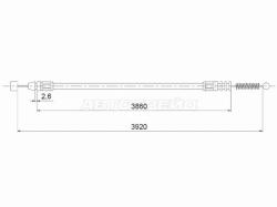 Трос багажника MITSUBISHI LANCER IX/X 00-13 LHD