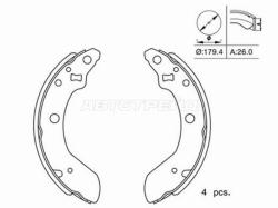 Колодки тормозные барабанные Mazda AZ-Wagon 03-12 / Carol 00-09
