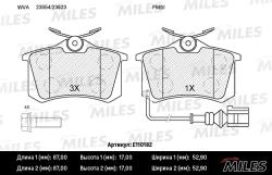 Колодки тормозные SKODA FABIA 99-08/VW POLO 01- задние с датч. SemiMetallic E110182