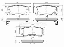 Колодки тормозные (Сзади) Hyundai Santa Fe 05-12 / H1 97-07 / Starex 97-07 / SsangYong Rodius 04-18