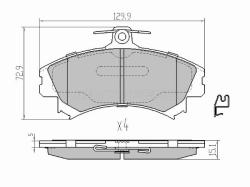 Колодки тормозные (Спереди) Mitsubishi Carisma 95-05 / Colt 02-12 / Space Star 98-05