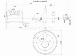 Стойка передняя TOYOTA COROLLA AXIO/FIELDER 06- LH