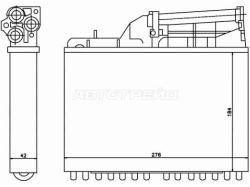 Радиатор отопителя салона  BMW 5 E 34 88- W/O A/C