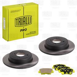 Комплект торм. дисков и колодок для а/м Kia Rio (10-) зад. (перф/слот/окраш+керам) (BK 0842s) PRO