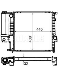 Радиатор охлаждающей жидкости BMW 3 (E30/E36) cr330000s