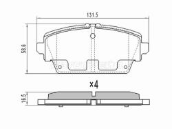 Колодки тормозные (Спереди) Nissan Almera 95-00 / Primera 01-08 / Tino 98-06