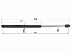 Амортизатор капота SsangYong Kyron 05-16 (Справа=Слева)