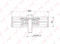 Ролик ремня приводного HYUNDAI ix35 2.0 10> PB-7207