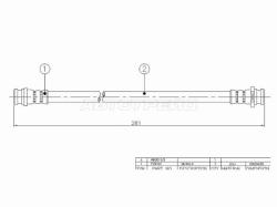 Шланг тормозной задний (Таиланд) MMC AIRTREK/OUTLANDER/DION/LANCER/CEDIA/MIRAGE/DINGO/OUTLANDER 99-