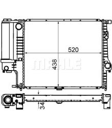 Радиатор BMW E39 2.0-2.8 M/T 95-04 CR 244 001S