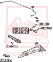 Тяга задняя верхняя правая HONDA HONDA CIVIC 1991-1995 EG/EH/MA HONDA CIVIC EG/EH/MA 1991-1995 HONDA 0325-crvupr