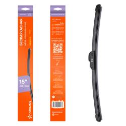 Щетка стеклоочистителя бескаркас 380мм (15") 1 адаптер (Hook 9x3, 9x4 - Крючок 9x3, 9x4) (AWB-BKP-380)