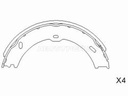Колодки тормозные барабанные (Сзади/ Стояночный тормоз) Mercedes-Benz Sprinter 06-18 / Volkswagen Cr
