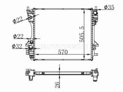 Радиатор Jaguar XF 07-16 / XJ 09-19