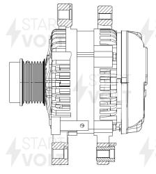Генератор для а/м Toyota Highlander (07-)/Camry V50 (11-) 3.5i 130A (LG 1936)