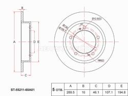 Диск тормозной (Перед) Suzuki Escudo 88-97 / Jimny 95-19 / Vitara 88-99 / X-90 95-98