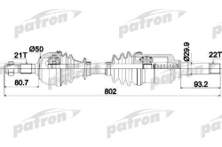 PDS0081 Полуось