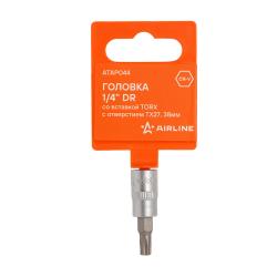 Головка 1/4" со вставкой TORX с отверстием TX27, L=38мм (ATAP044)