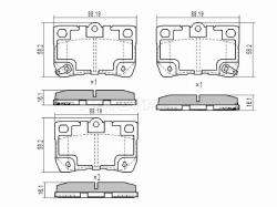 Колодки тормозные (Сзади) Toyota Crown 08-22 / Lexus GS 05-12 / IS 05-16 / Toyota Mark X 09-19