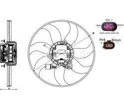 Вентилятор радиатора охлаждающей жидкости и конденсера  VW GOLF V 2.0 cff170000s