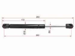 Амортизатор крышки багажника Opel Astra 04-13 / Astra Family 11-14 / Astra GTC 04-15 (Справа=Слева)