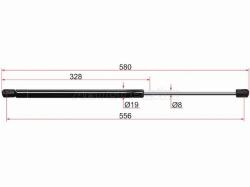 Амортизатор крышки багажника Hyundai Santa Fe 00-06 / Santa Fe Classic 07-13 (Справа=Слева)