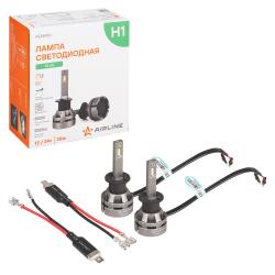 Лампa светодиод., H1, 12/24В, 28Вт, 6500К (Бел.), 5000Лм, для рефлект./линз. оптики, кмпл. 2 шт., PLUS (AEAR101)