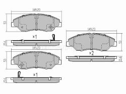 Колодки тормозные (Спереди) Kia Sorento 02-09 / Sportage 93-06 / Retona 97-00